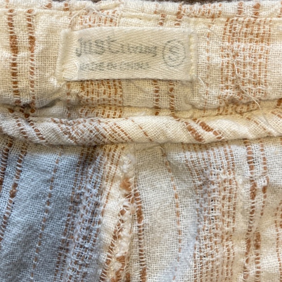 Just Living Linen / Cotton Striped Pants / S - Picture 4 of 5